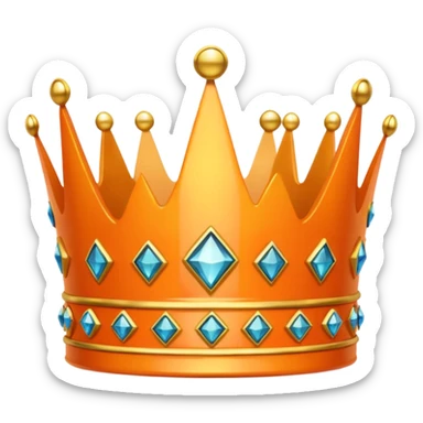 create ma a copy and paste emoji of a orange crown sticker