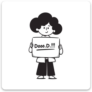 character card avatar in doodle style sticker