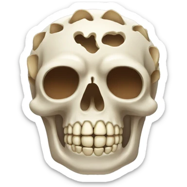 full skeleton dead of a guinea pig  sticker