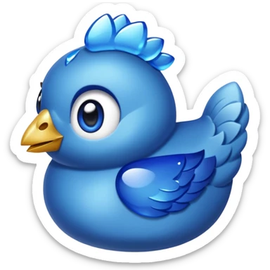 Sapphire Gem hen sticker