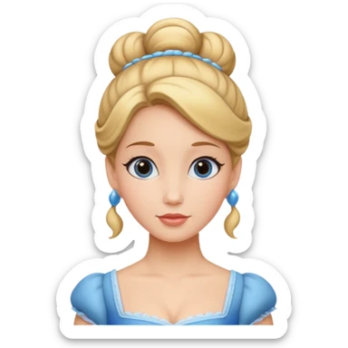cendrillon elle a les cheveux relevés sticker