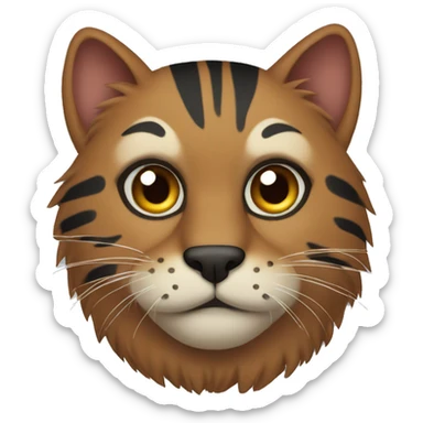brown tigercat sticker