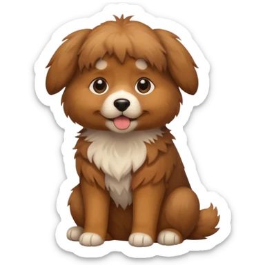 Dog with butt sticker