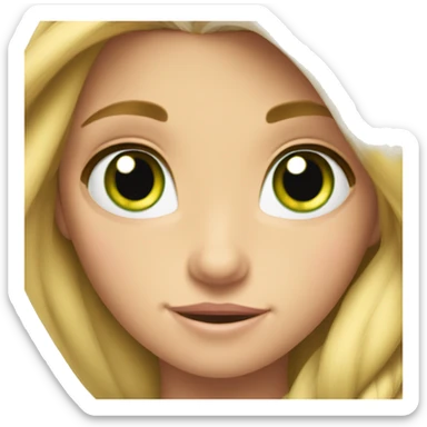 Princess Rapunzel with Green eyes sticker