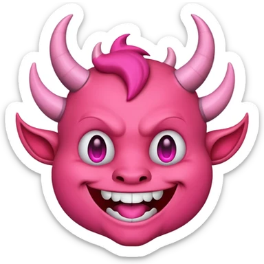Devil emoji but pink 😈 sticker