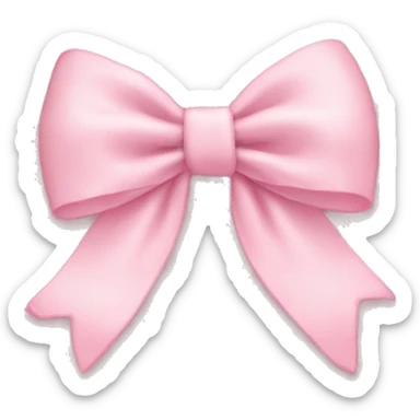 light pink bow on light pink bow  sticker