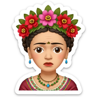 Frida Kahlo crying sticker