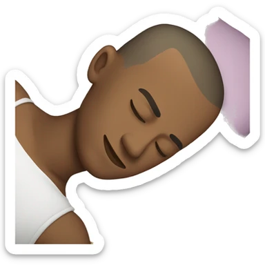 sleeping male with buzz cut sticker