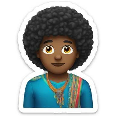 afro peruvian male sticker