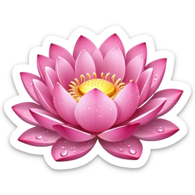 lotus flower with sparkles sticker