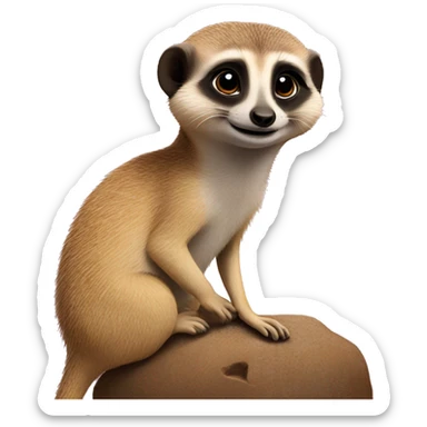 a meercat in love  sticker