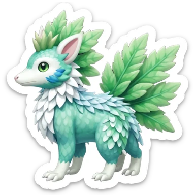 Virizion-Trico-Amaura-Shaymin-hybrid-creature (full body) sticker