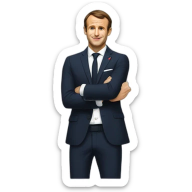 macron qui fait un doigt d’honneur sticker