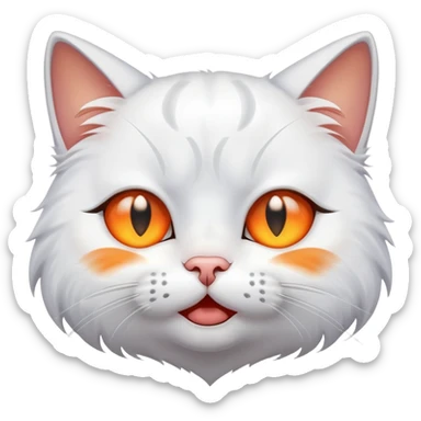 cat crying with big teardrop sticker