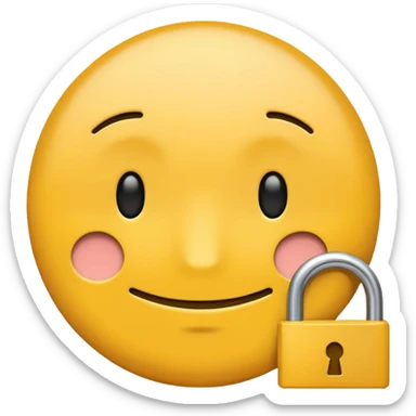 minimalist yellow emoji, flat color, simple line art, locked in meme face sticker