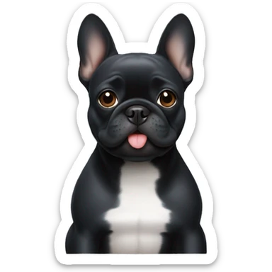 Black Frenchie  sticker