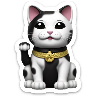 black maneki neko sticker