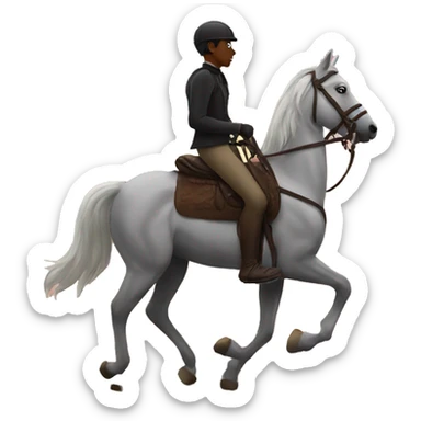 Riding at dawn sticker