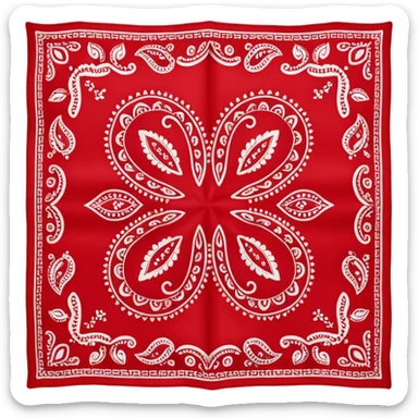 Red paisley bandana, bandana sticker