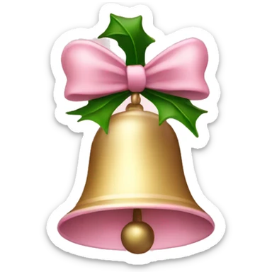 Light pink Christmas bells sticker