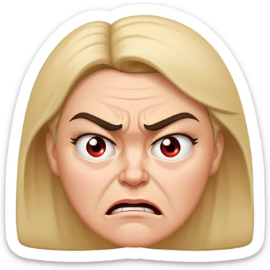 angry mom face sticker