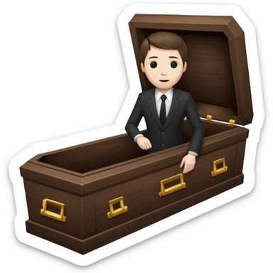 Tossed in coffin sticker