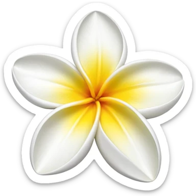 Frangipani flower emoji sticker