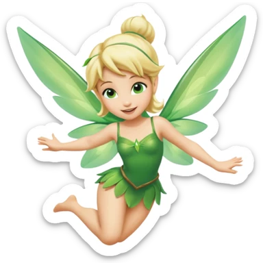 tinkerbell flying sticker