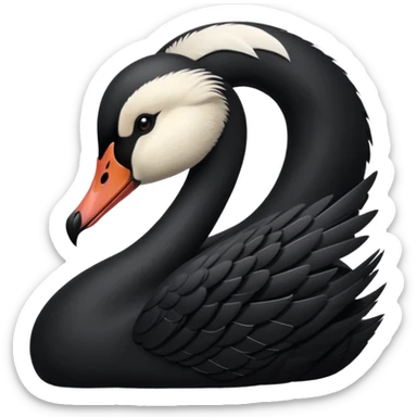 Black swan sticker