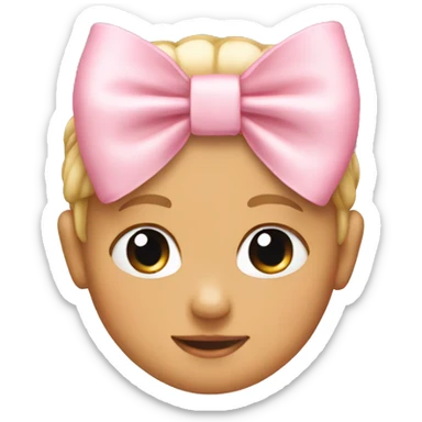 Baby pink bow  sticker