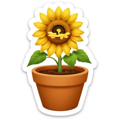 sunflower pot sticker