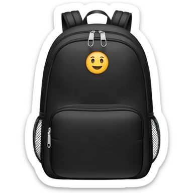 sac a dos de sport noir sans motif sticker