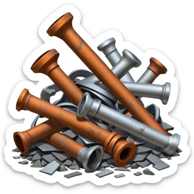 metal debris from the plane sticker