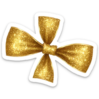 bow with glitter  sticker