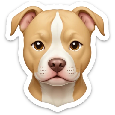 Pit bulls blond and white sticker