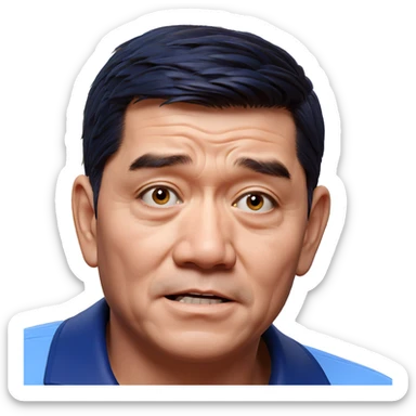 portrait of boy in blue sticker