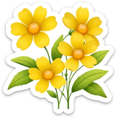 sarı çiçekl sticker