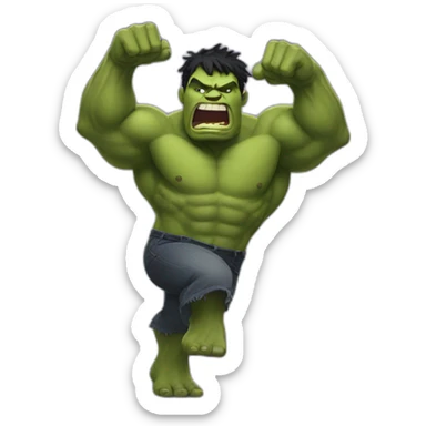 Dancing hulk sticker