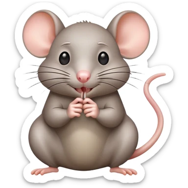 rat saying shhh sticker