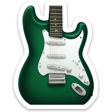 dark green guitar sticker