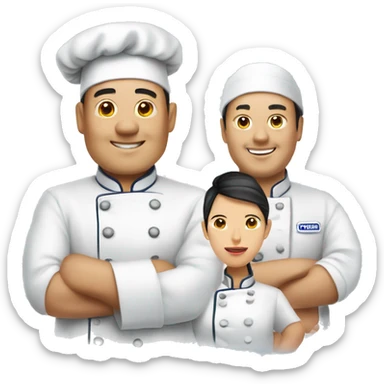 asian michelin chef and three star sticker