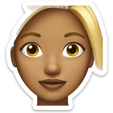 Golden skin girl with blonde hair  sticker