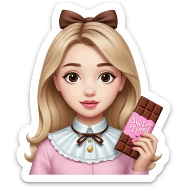 Sabrina carpenter sweet tooth perfume (shaped liked a light pink chocolate bar)  sticker