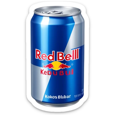 Kokos blåbär redbull sticker