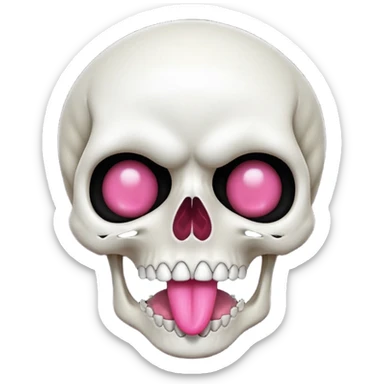 Skull mewing sticker