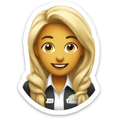 student ambassador that is running events and promoting a companies brand. It is a diverse girl and she is having a fun time! sticker