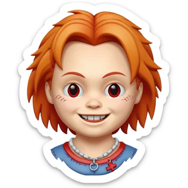 chucky icon neckless sticker