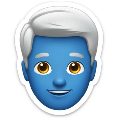 man in bue shirt sticker