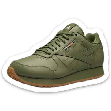reebok trainer military green sticker