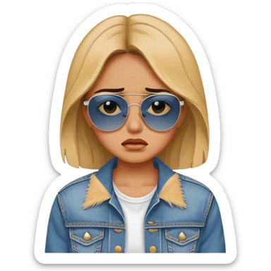 Can you make a girl version of slack's "crying sunglasses cowboy" sticker